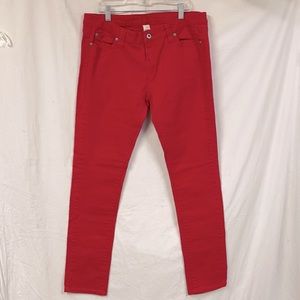 Women red pants